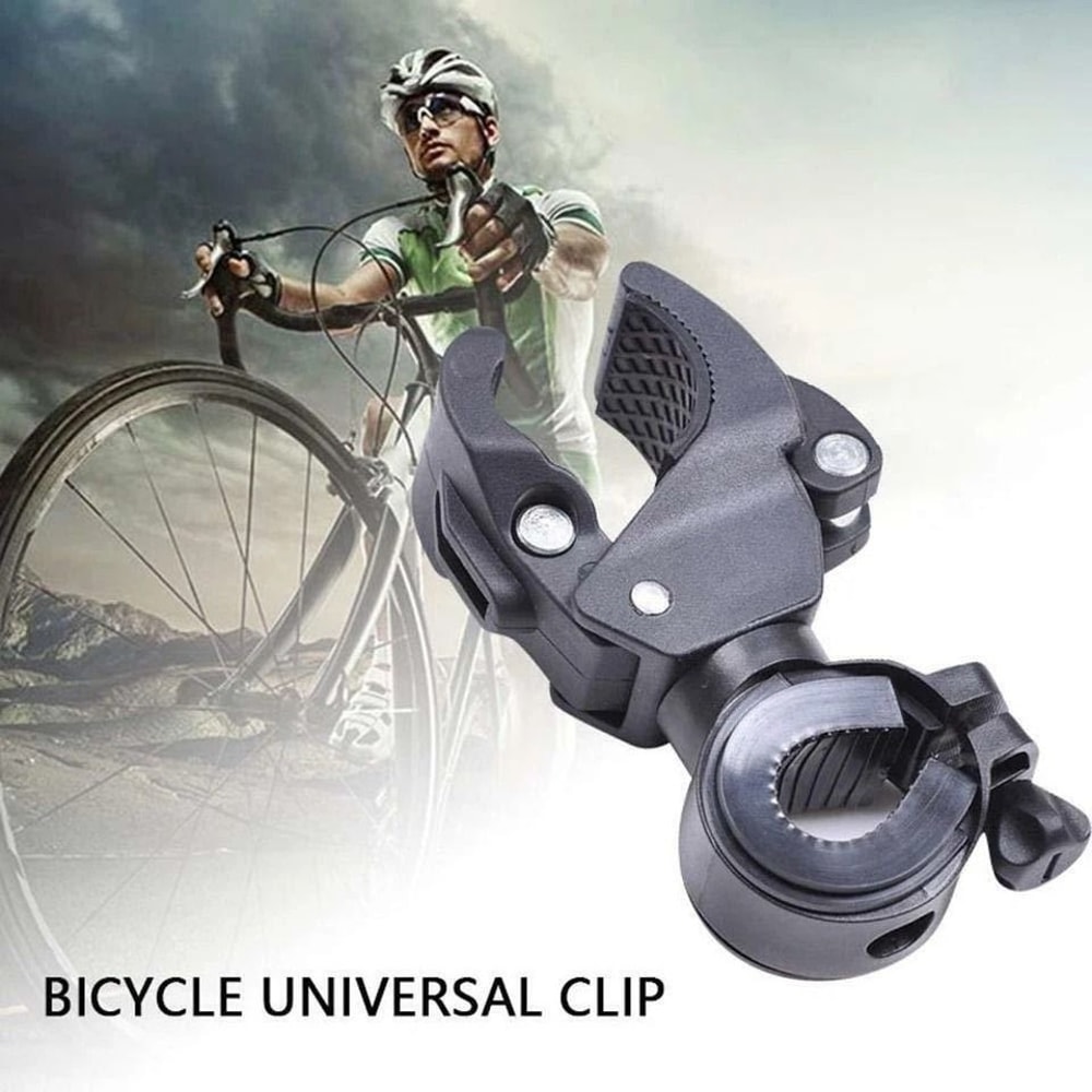 Swivel Handlebar Flashlight Mount Universal Bicycle Light Holder Clip 2