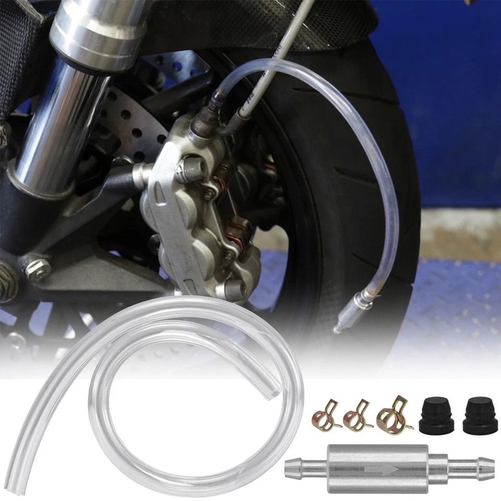 Motorcycle Car Brake Bleeding Tool Set OneWay Valve Hose Kit For Clutch Brake Systems 3
