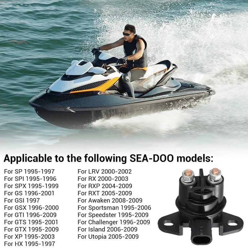 Starter Relay Solenoid For SeaDoo SP SPI SPX GS GSX GTI GTS GTX HighPerformance Replacement 9