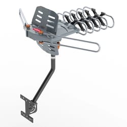 premium mile outdoor tv antenna with motorized rotation & amplified hdtv reception