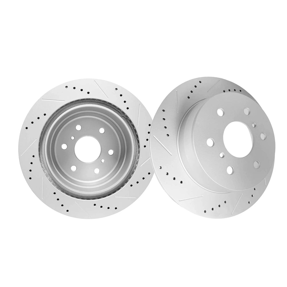 Rear Coated Disc Brake Rotors Set For Chevy Silverado GMC Sierra Enhanced Durability Performance 0