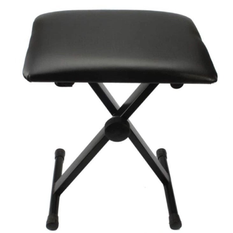 Adjustable Piano Keyboard Bench Leather Padded Seat Folding Stool For Piano And Keyboard Players 0