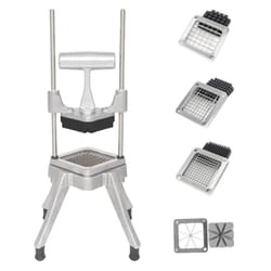 manual vegetable chopper & fruit slicer with blades heavy duty french fry cutter & vegetable dicer