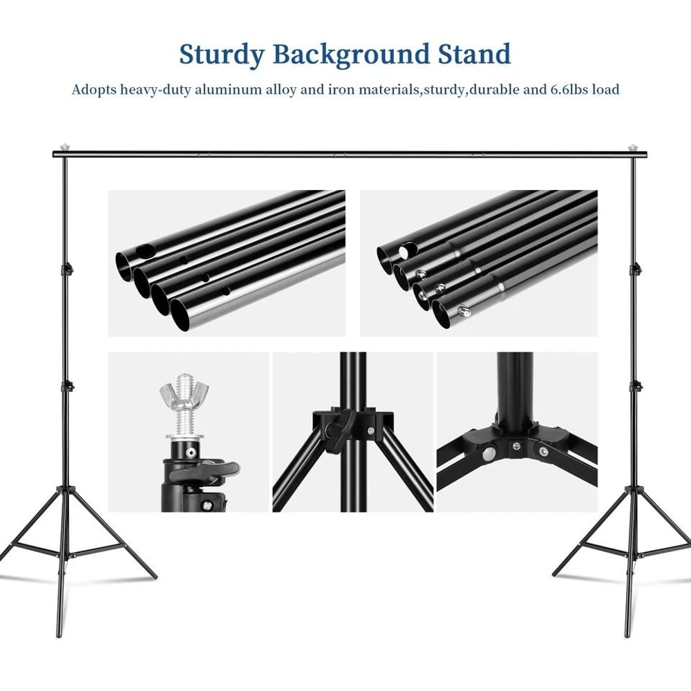 Adjustable Backdrop Stand Kit For Photography Video 4