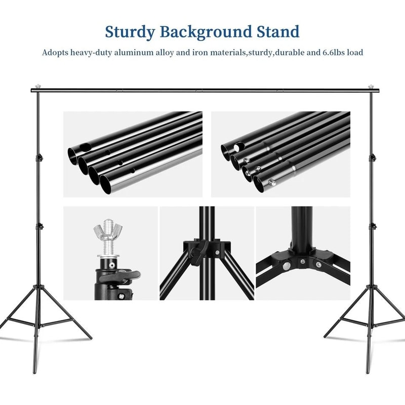 Adjustable Backdrop Stand Kit For Photography Video 4