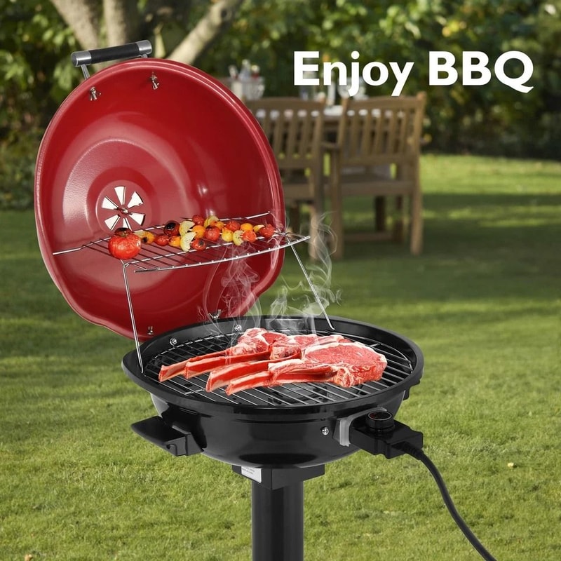 Portable Electric Grill Outdoor BBQ Barbecue With Adjustable Temperature For Garden Patio 8