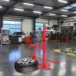 portable manual tire changer with bead breaker tool for tires