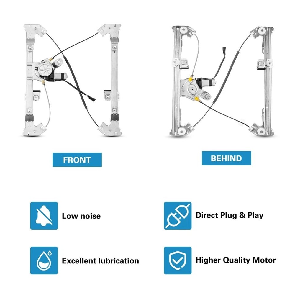 Rear Left Driver Side Window Regulator With Motor 4