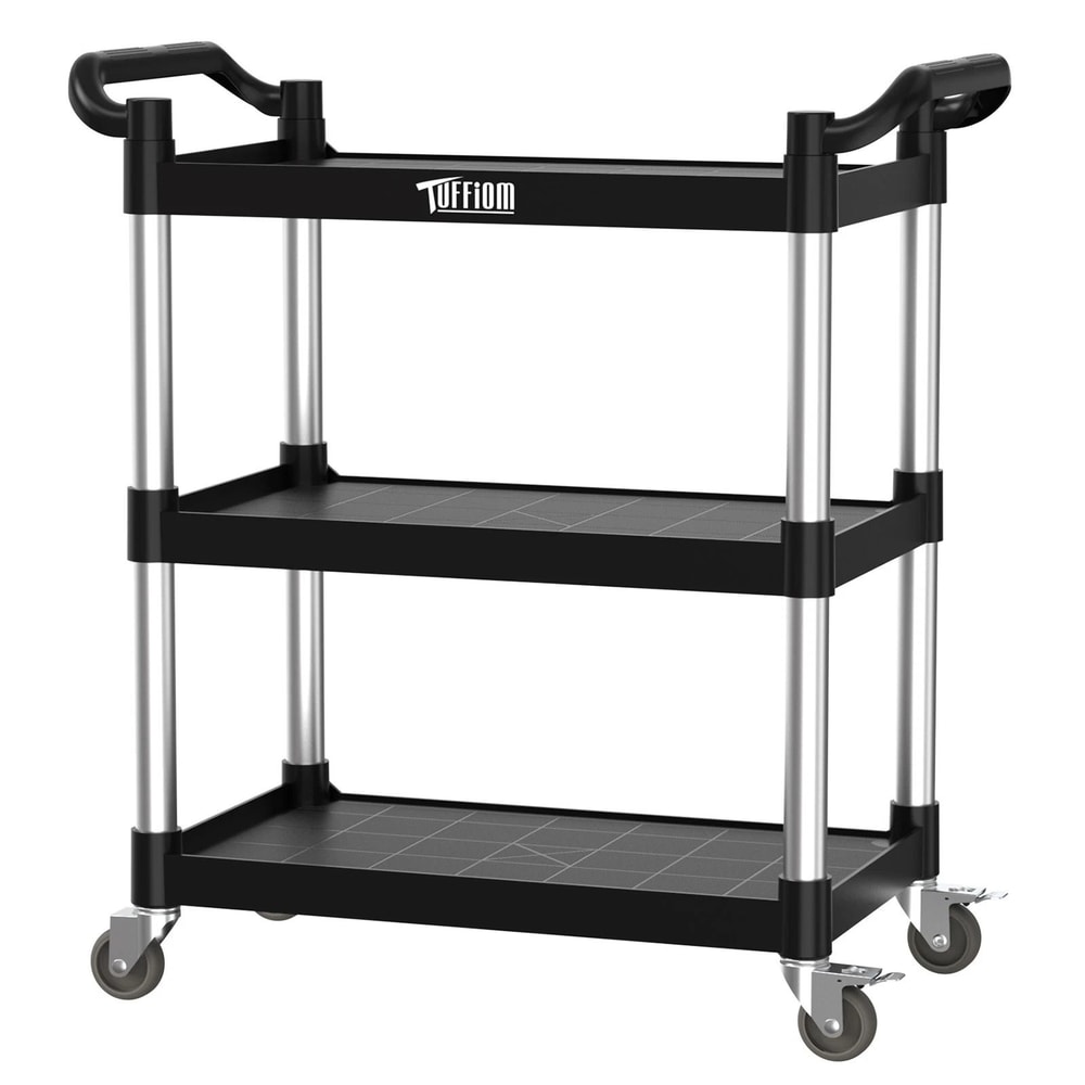 Tier Utility Cart With Wheels Portable Plastic Commercial Service Cart 0