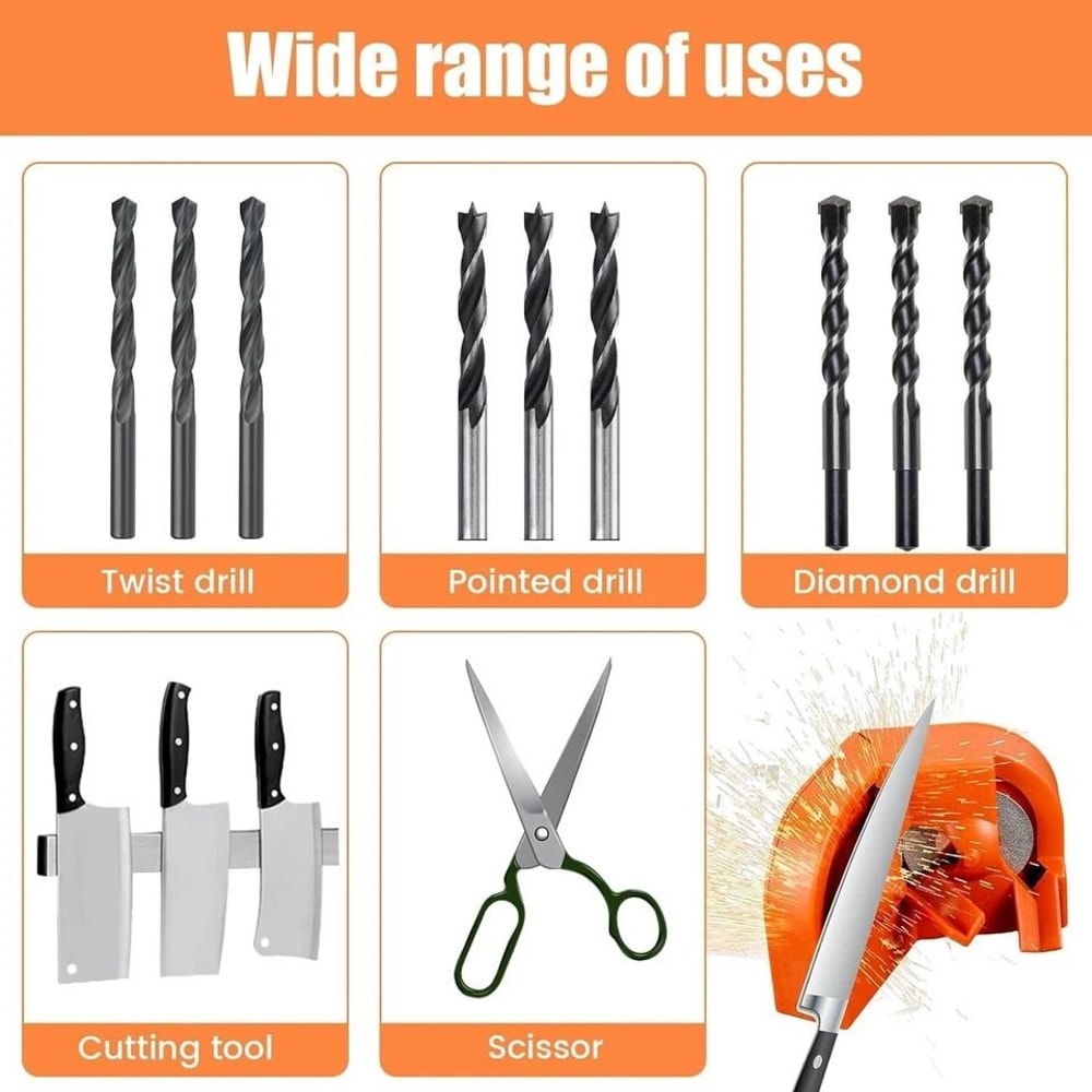 Multi Purpose Drill Bit Sharpener For Knives And Scissors Portable Sharpening Tool 4