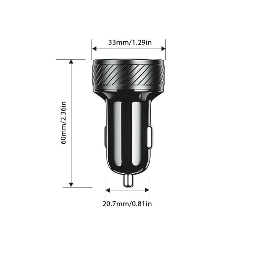 Fast Car Charger With Dual USB And LED Voltmeter For Vehicles 3