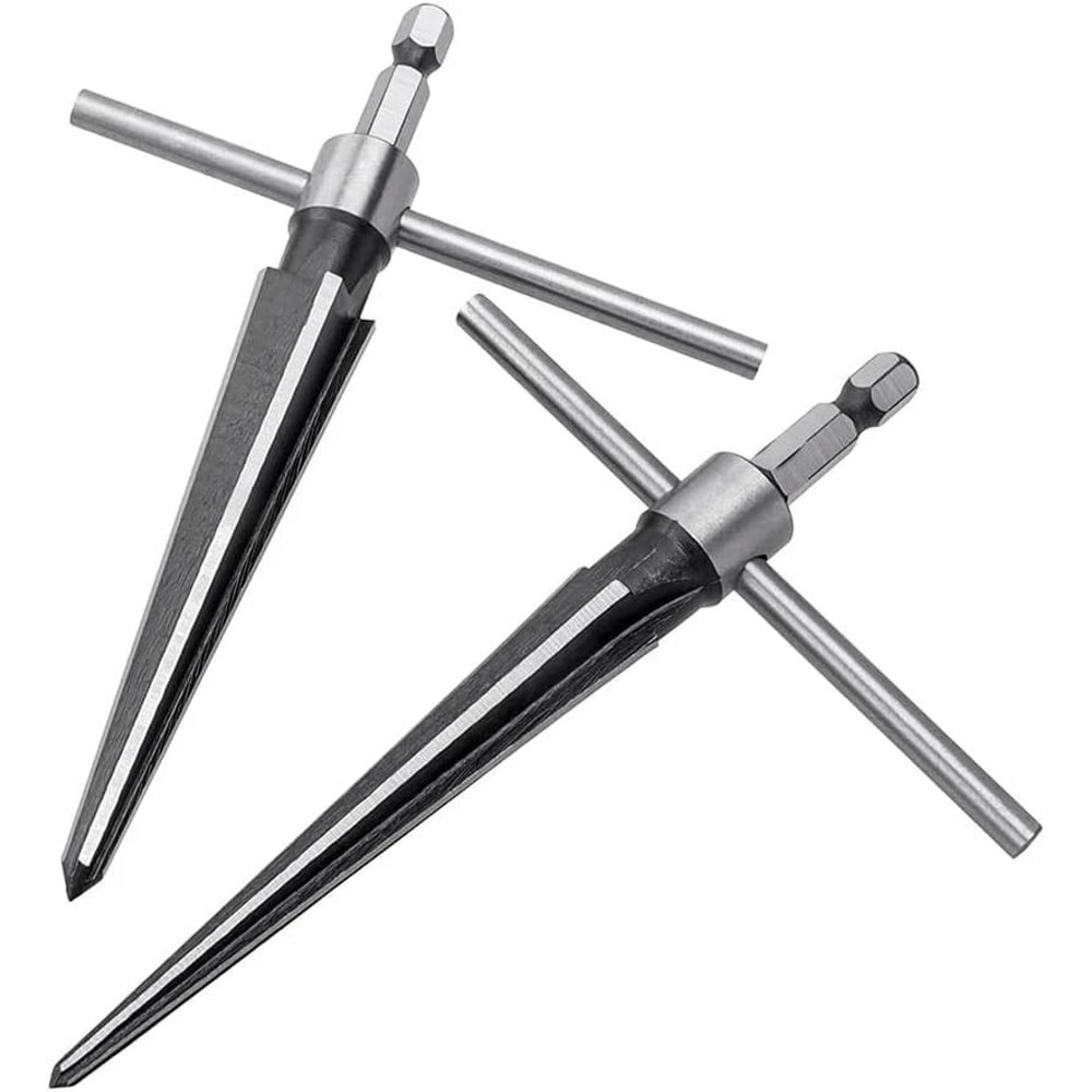 Taper Reamer Set With T Handle And Hex Shank For Chamfering And Hole Enlarging 0