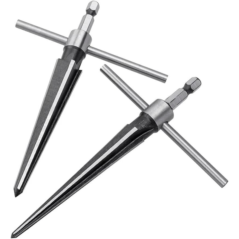 Taper Reamer Set With T Handle And Hex Shank For Chamfering And Hole Enlarging 0