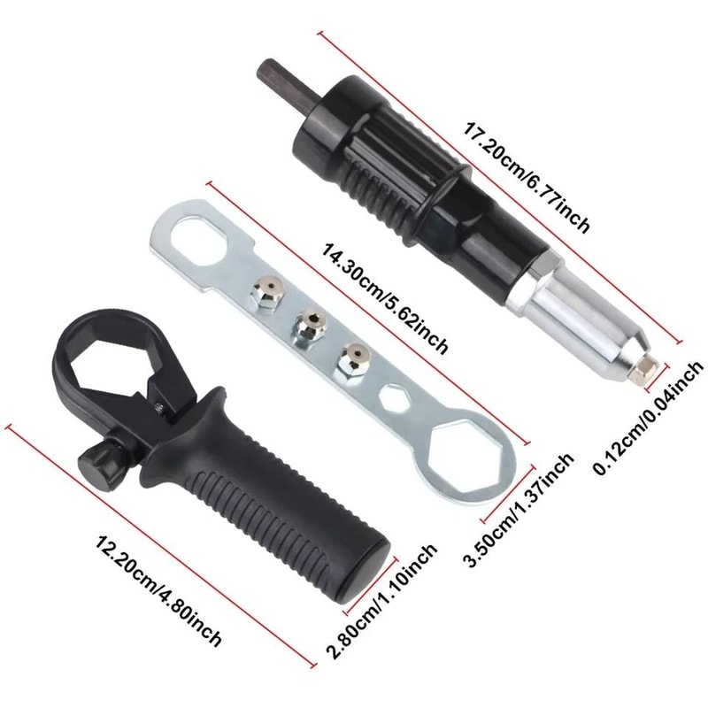 Cordless Rivet Nut Gun Adapter For Drill Alloy Steel Rivet Nut Tool Attachment 4