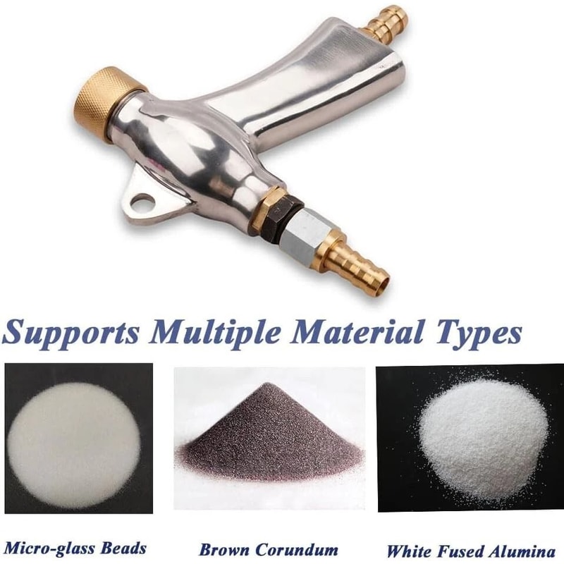 Sandblasting Gun Kit For Cabinet With Ceramic Nozzles Air Sand Blaster Replacement 4