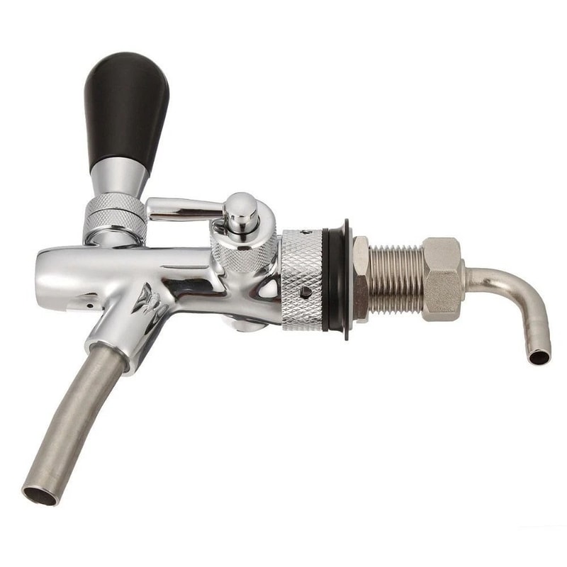 Adjustable Draft Beer Faucet With Shank Chrome Kegerator Tap 0