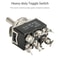 Toggle Switch Pin DPDT ON OFF ON Momentary Switch With Boot Caps 3