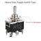 Toggle Switch Pin DPDT ON OFF ON Momentary Switch With Boot Caps 6