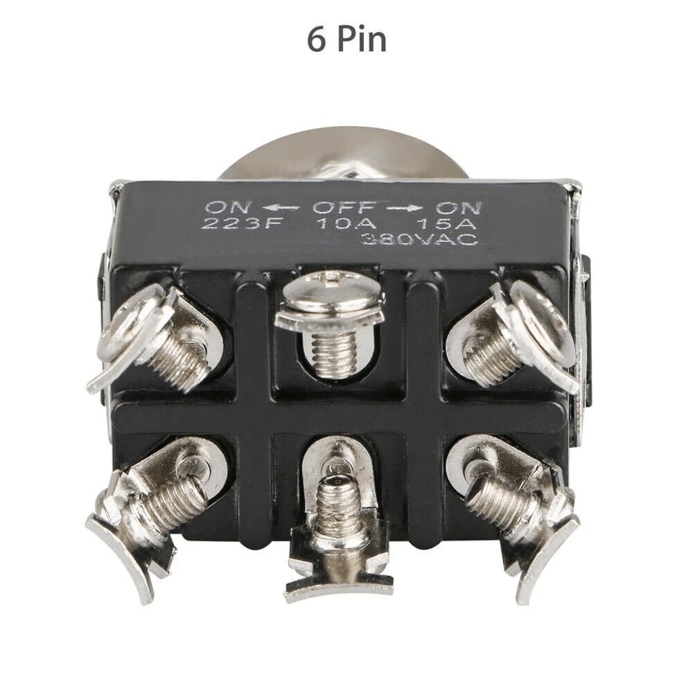 Toggle Switch Pin DPDT ON OFF ON Momentary Switch With Boot Caps 8