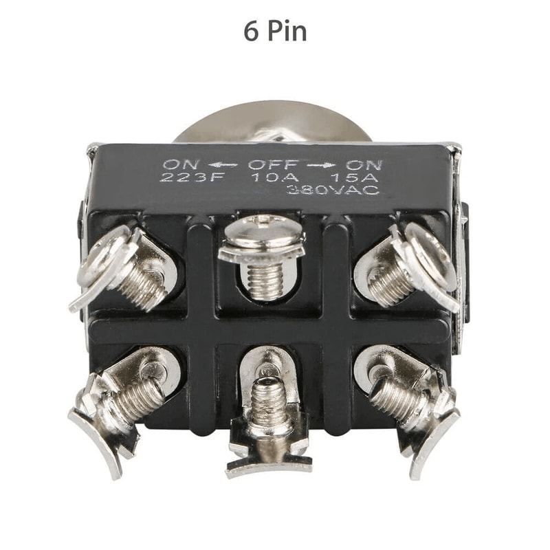 Toggle Switch Pin DPDT ON OFF ON Momentary Switch With Boot Caps 8
