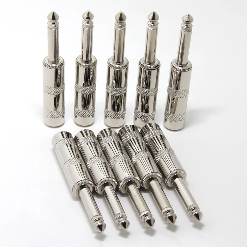 TS Phone Audio Phono Guitar Cable Male Connector Plug Jack 635mm 0