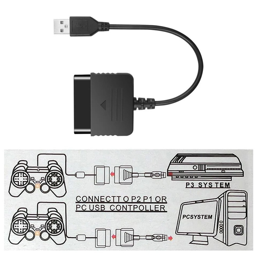 Controller Adapter Cable USB Converter For PlayStation Controllers 1