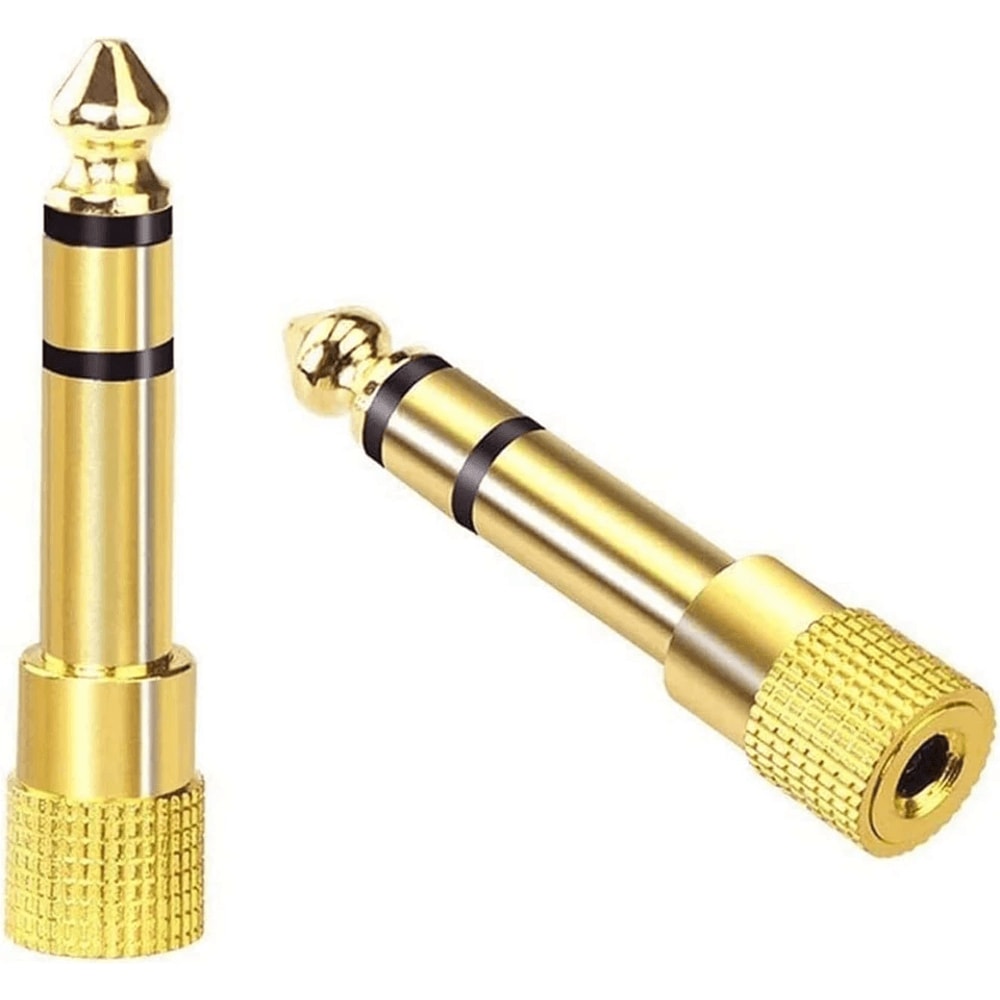 Stereo Headphone Adapter Gold Plated TRS Jack Converter 3