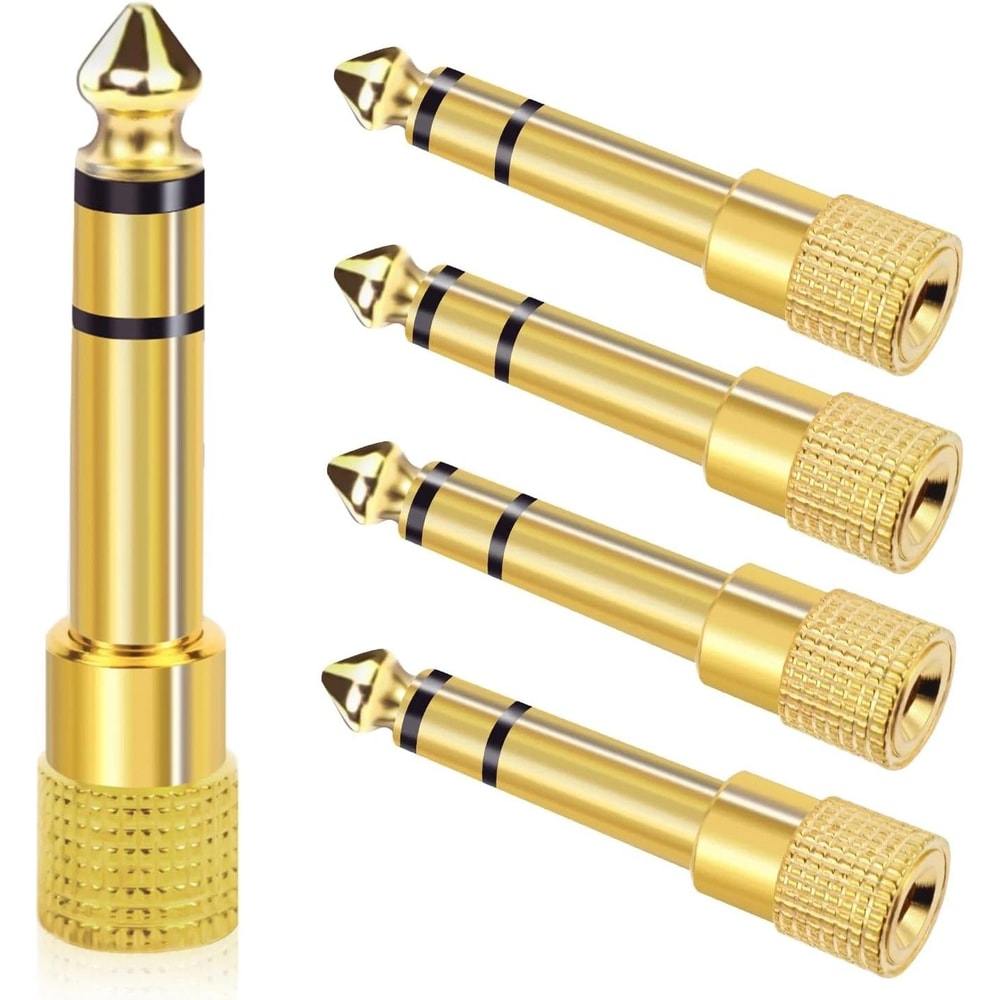 Stereo Headphone Adapter Gold Plated TRS Jack Converter 0