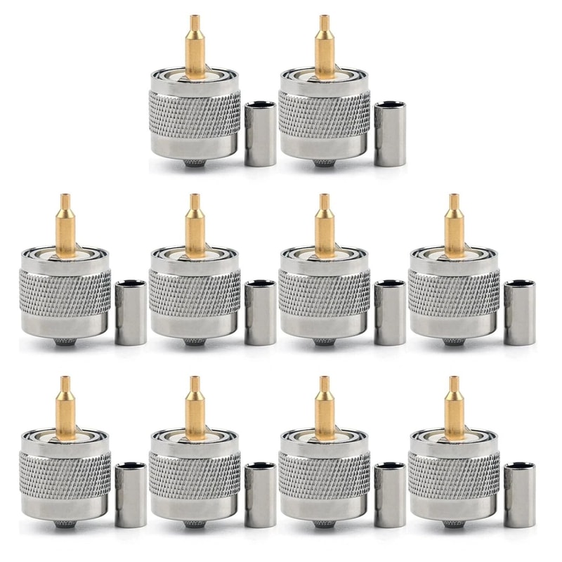 UHF Male Crimp Connectors For Coax Cable 2