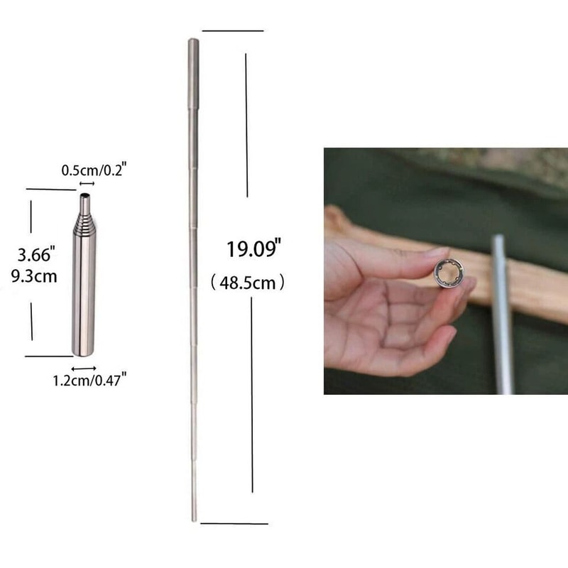 Collapsible Camping Fire Blow Tube Pocket Bellows For Campfires And Survival Kits 1