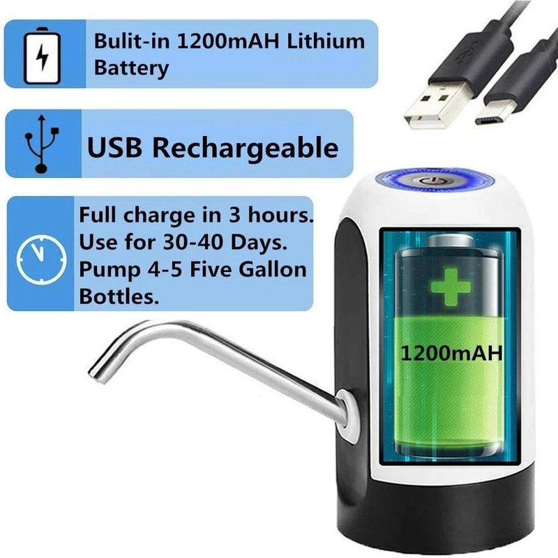 Portable USB Electric Water Dispenser Pump For Gallon Bottles 10