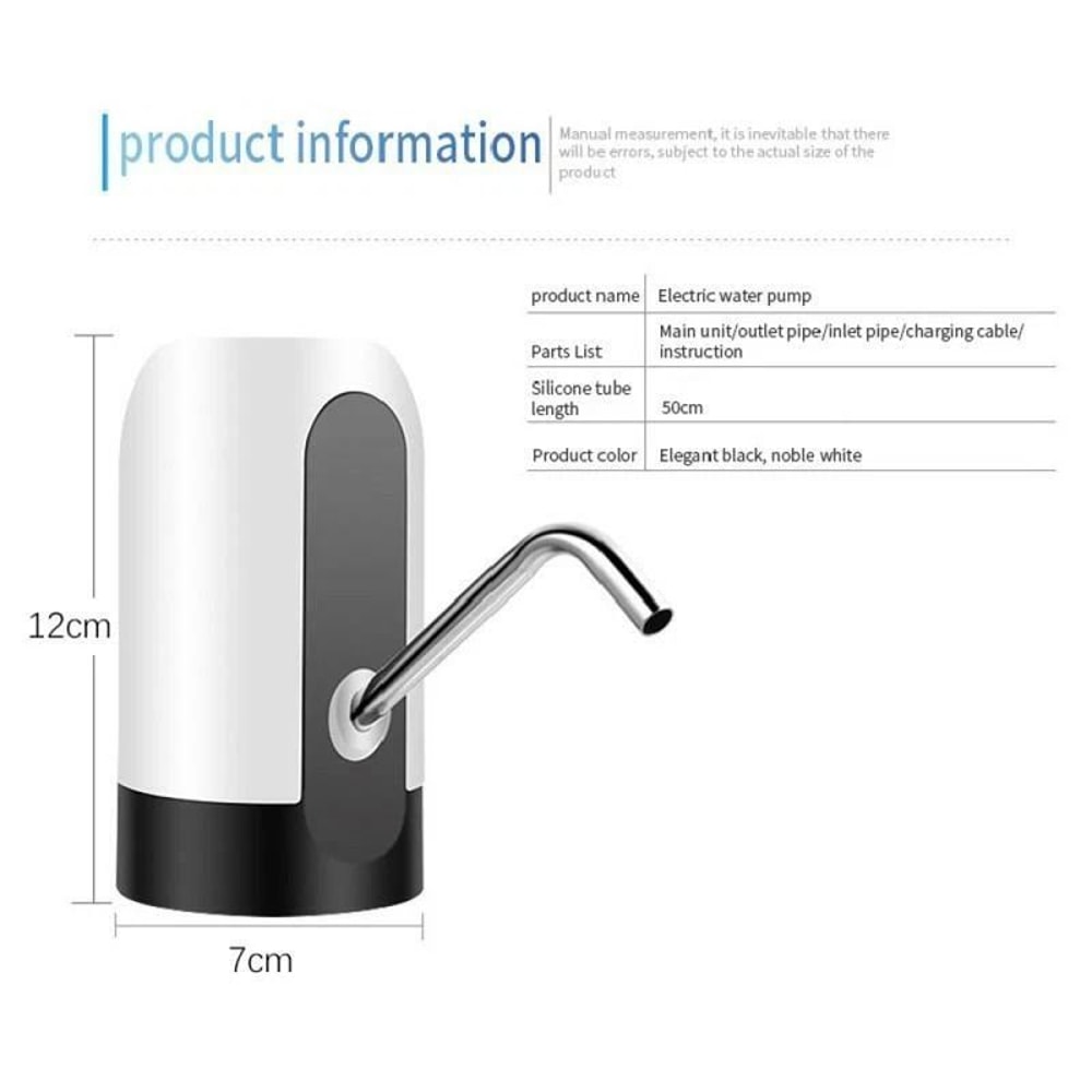 Portable USB Electric Water Dispenser Pump For Gallon Bottles 4