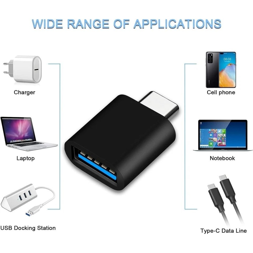 USBC To USB Adapter OTG USB Converter For Phones Tablets Laptops 8