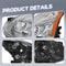 Headlight Assembly Pair Chrome Halogen Replacement 3