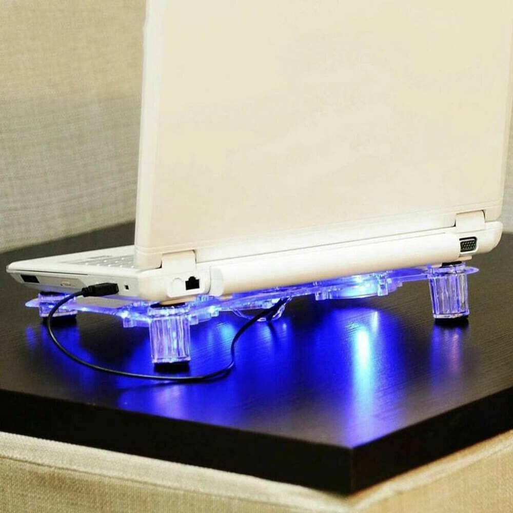 Laptop Cooling Pad Stand With LED Lights USB Powered Notebook Cooler 1