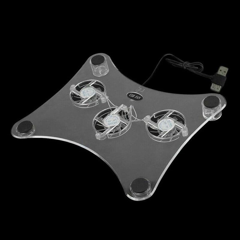 Laptop Cooling Pad Stand With LED Lights USB Powered Notebook Cooler 3