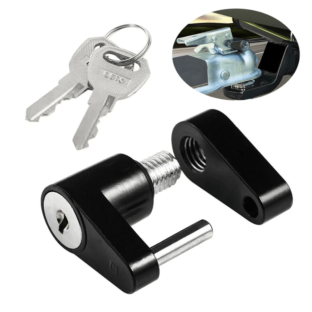 Universal Trailer Coupler Lock With Keys For Trailer Boat RV Truck 0