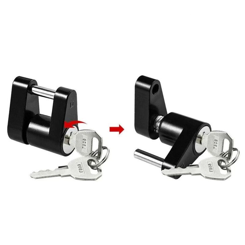 Universal Trailer Coupler Lock With Keys For Trailer Boat RV Truck 2