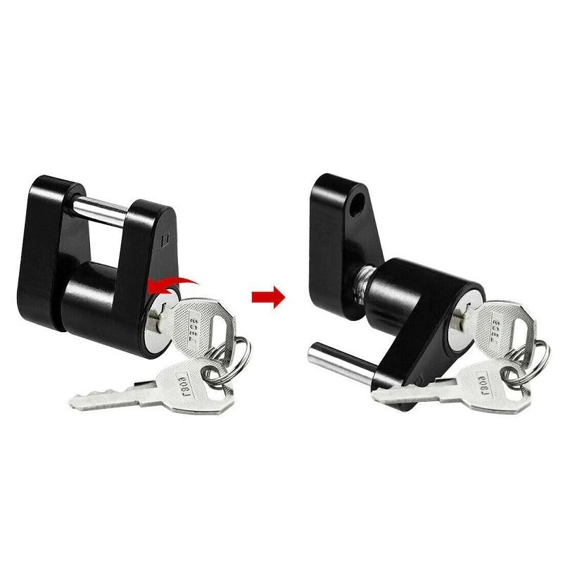 Universal Trailer Coupler Lock With Keys For Trailer Boat RV Truck 2