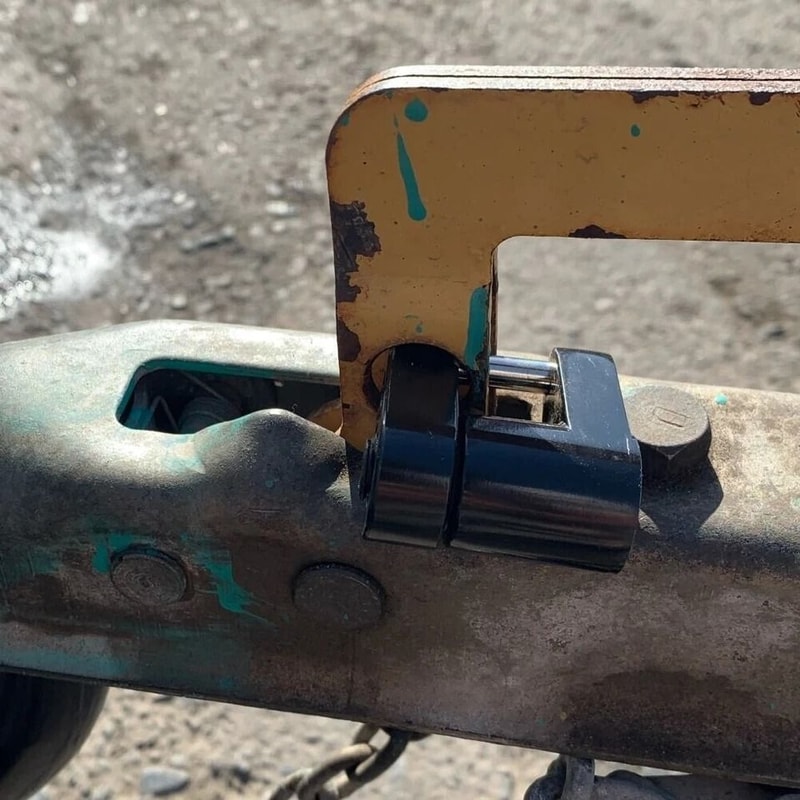 Universal Trailer Coupler Lock With Keys For Trailer Boat RV Truck 5