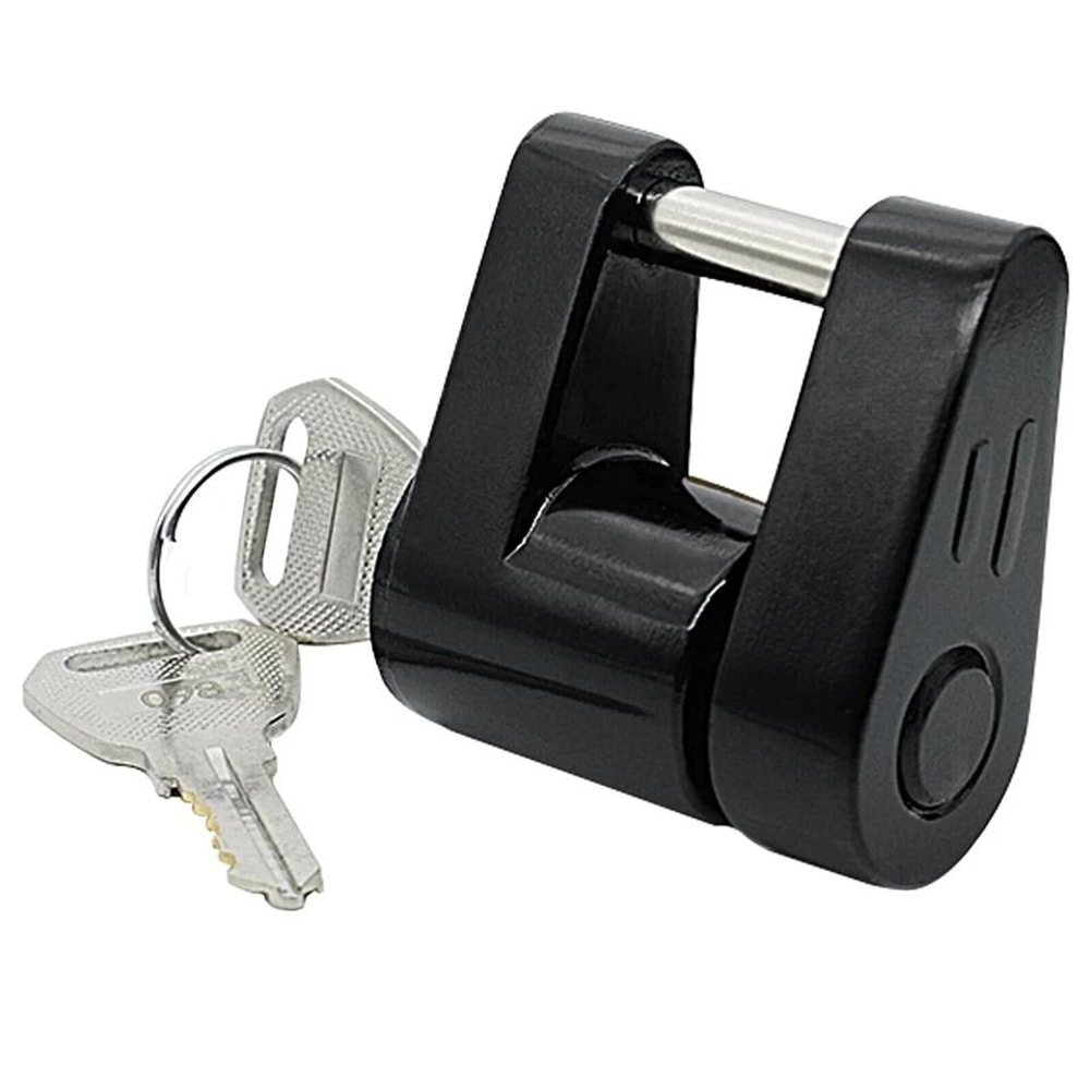 Universal Trailer Coupler Lock With Keys For Trailer Boat RV Truck 7