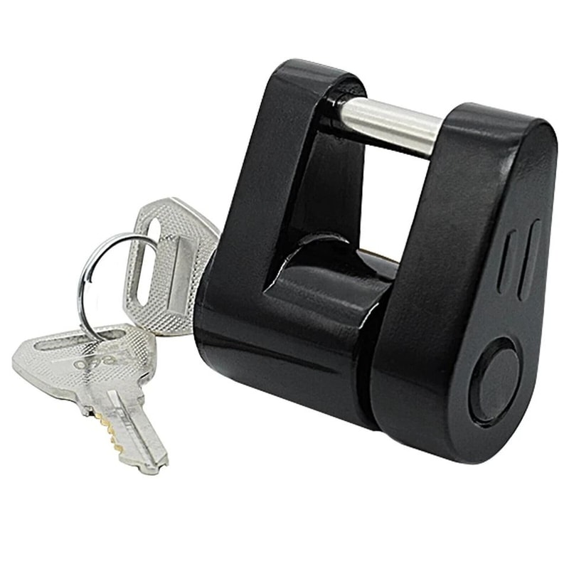 Universal Trailer Coupler Lock With Keys For Trailer Boat RV Truck 7