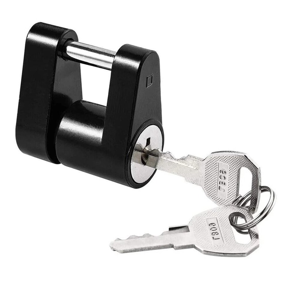 Universal Trailer Coupler Lock With Keys For Trailer Boat RV Truck 8