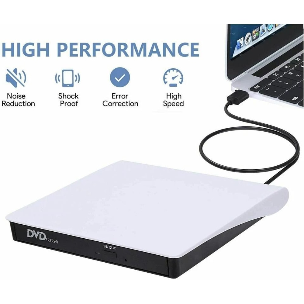 Slim External CD DVD Drive USB Burner For Laptop PC Mac 1