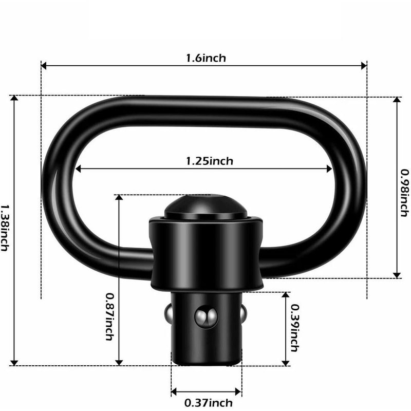 Heavy Duty QD Sling Swivel Push Button Quick Detach Rifle Mount 1
