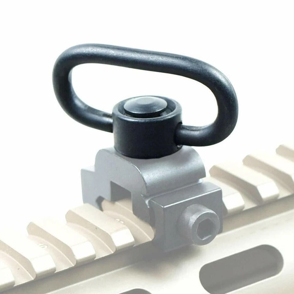 Heavy Duty QD Sling Swivel Push Button Quick Detach Rifle Mount 4