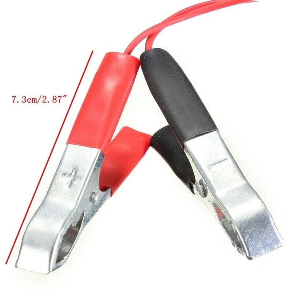 Cigarette Lighter Adapter With Battery Alligator Clips Power Socket Cable 6
