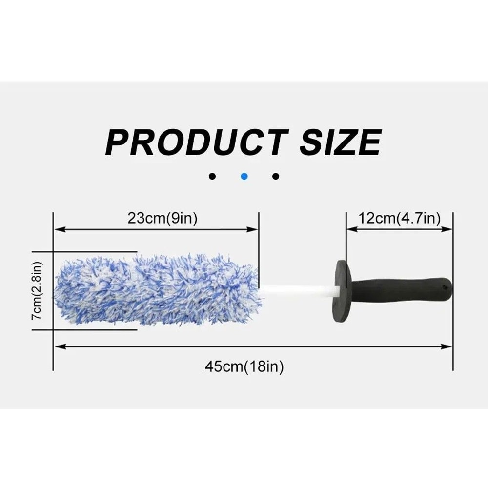 Soft Microfiber Wheel Cleaning Brush For Rims Tires And Deep Alloy Wheel Detailing 8