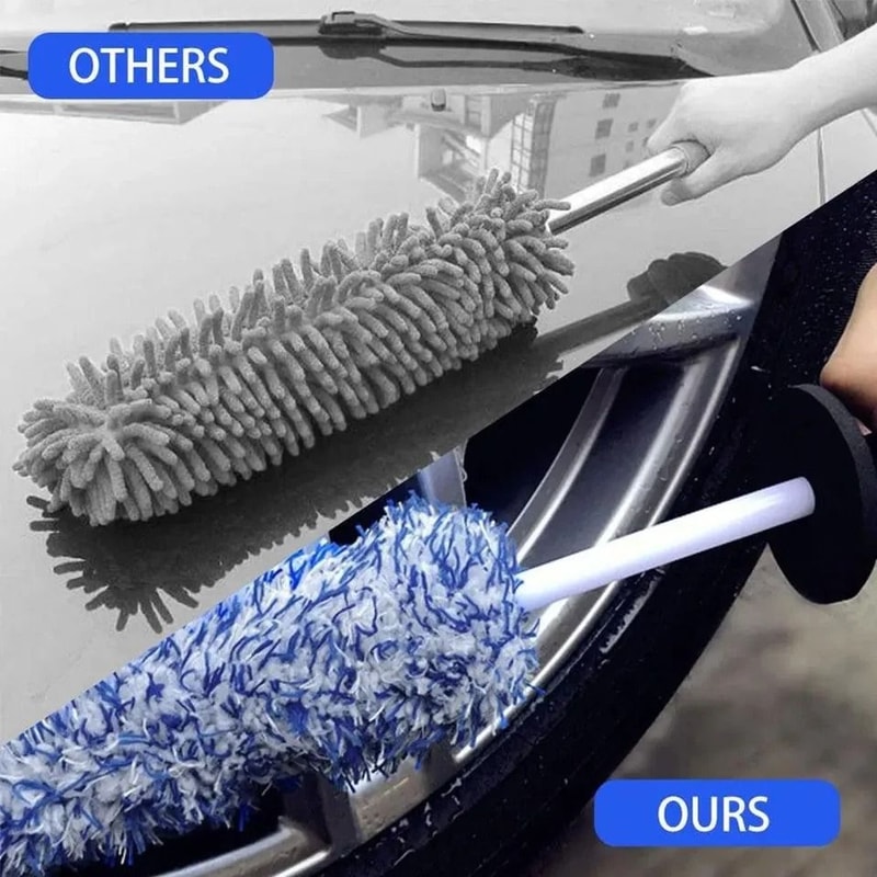 Soft Microfiber Wheel Cleaning Brush For Rims Tires And Deep Alloy Wheel Detailing 4