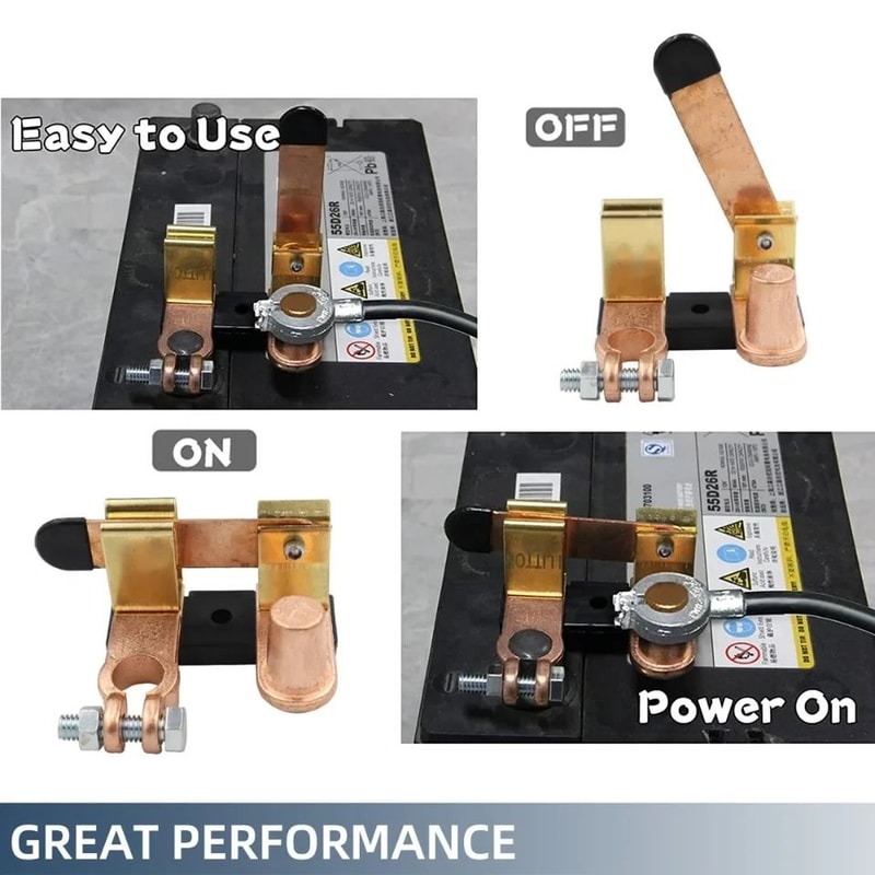 Universal Battery Disconnect Switch For Car RV Auto Quick Power Cut Off 3